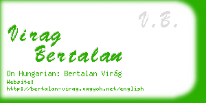 virag bertalan business card